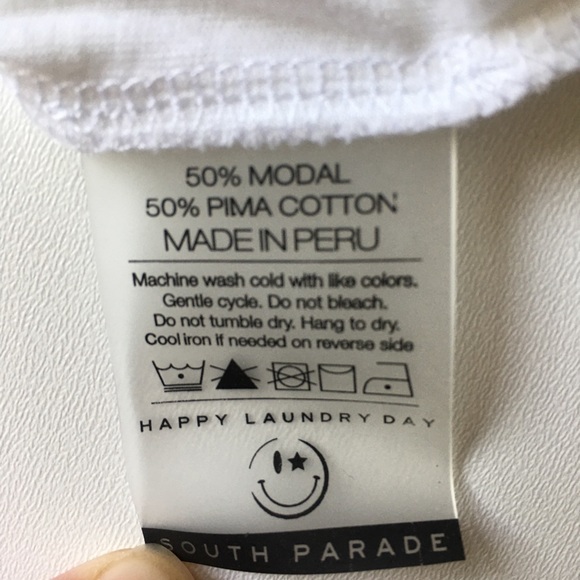 South Parade Women Size M White Crew Neck  T-Shirt - Picture 4 of 4